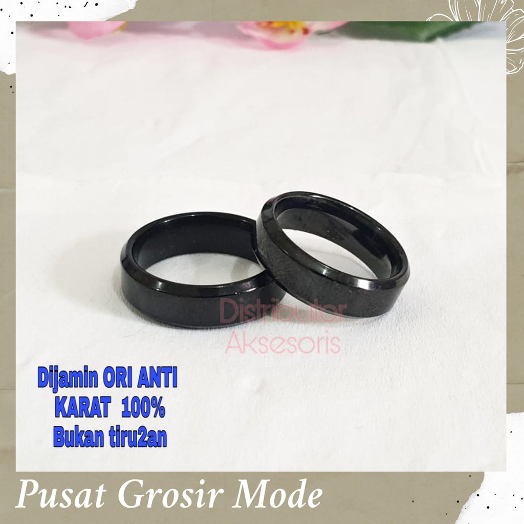 Cincin Couple Titanium ANTI KARAT SELAMANYA PGM CT13 SATUAN