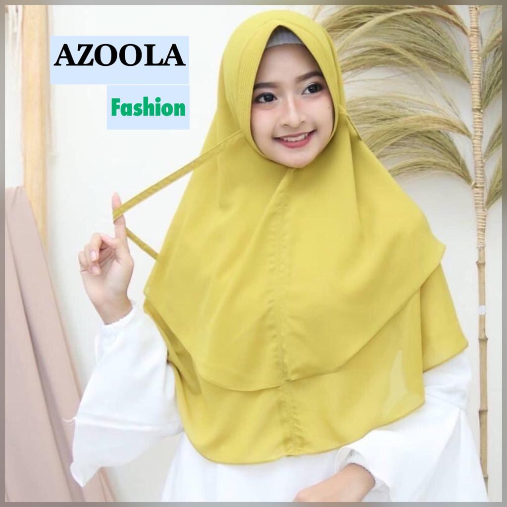 KERUDUNG 2LAYER PET DIAMOND/BERGO 2LAYER PET/JILBAB TALI/HIJAB INSTAN TALI