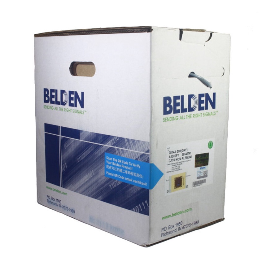 Kabel BELDEN CAT6 305M 7814A 1000 Feet Warna Grey /Abu