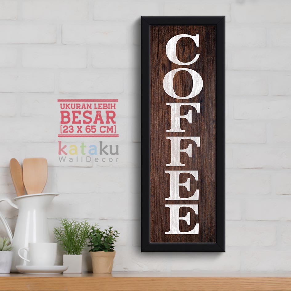 Hiasan Dinding Rustic tulisan COFFEE Sign Pajangan Dinding Wall Decor