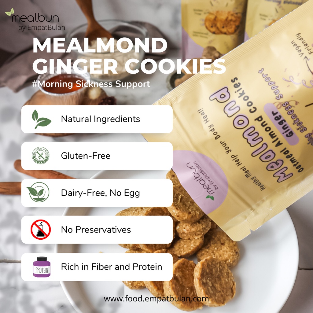 

Mealmond Ginger Cookies I Morning Sickness Support
