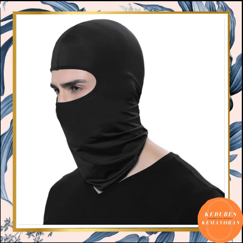 Masker Ninja Hitam Polos / Penutup Wajah Motor [KK]