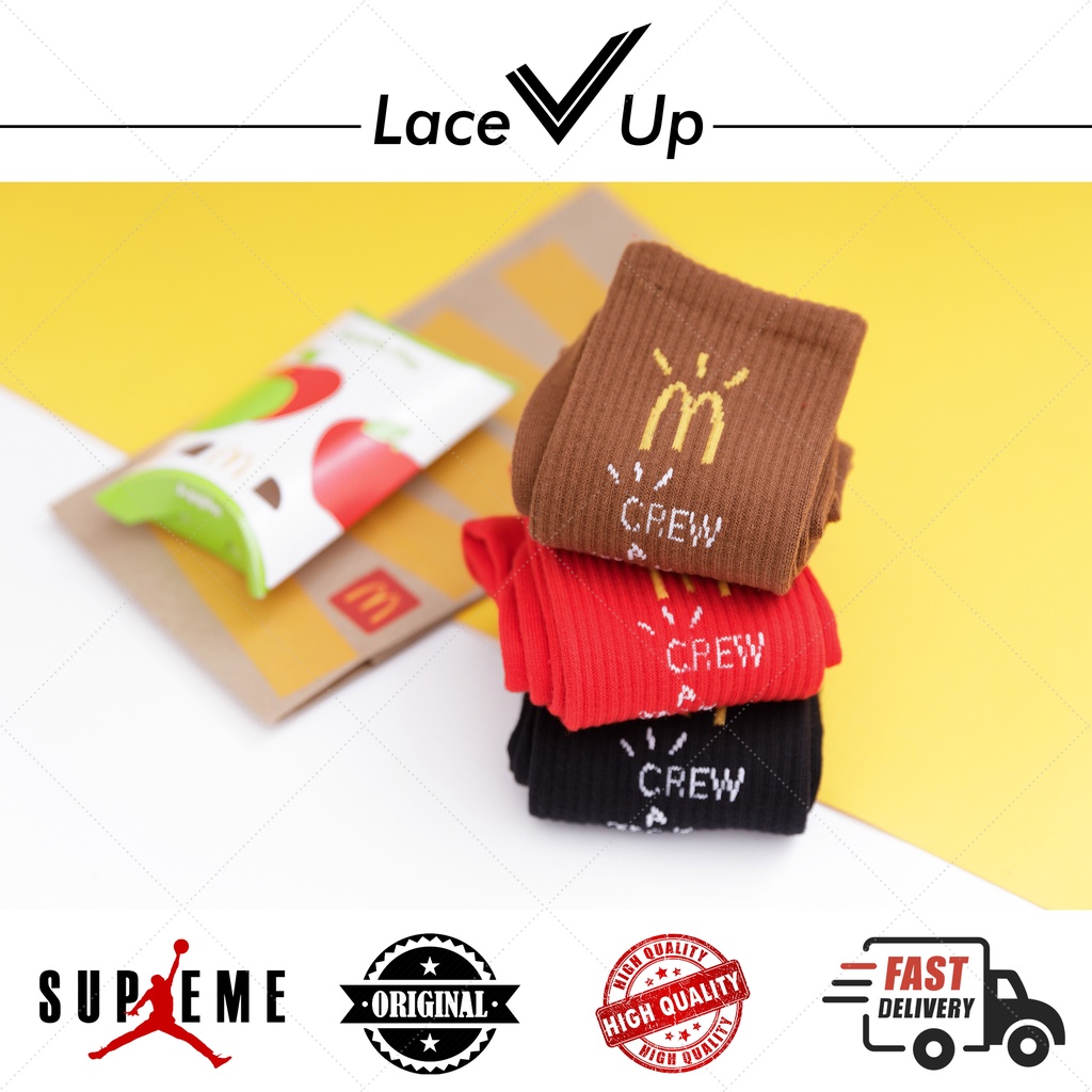 Kaos Kaki McDonalds x Cactus Jack Socks - Lace Up Socks