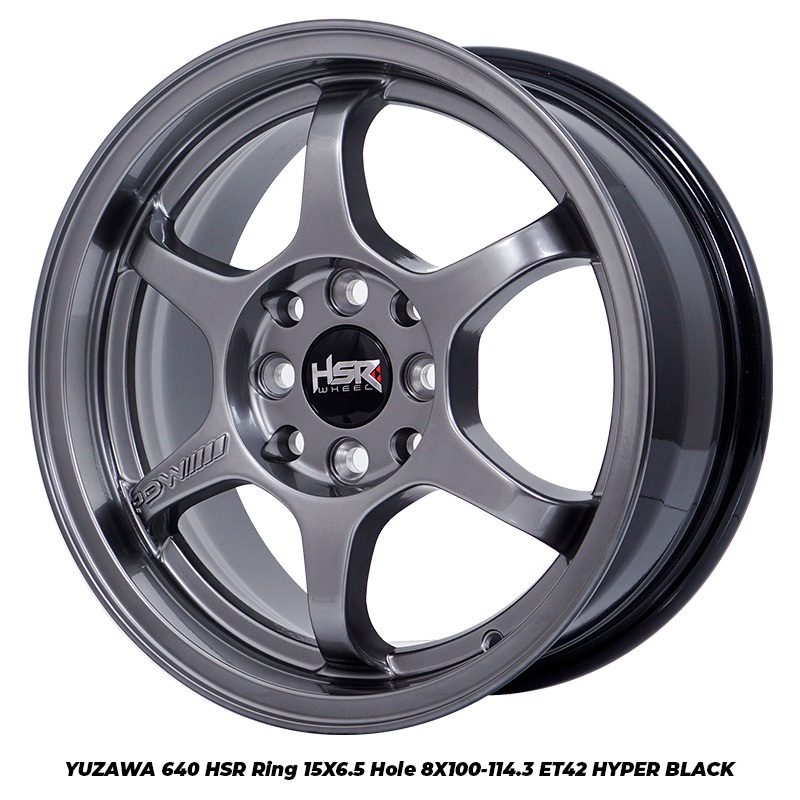 Velg Mobil HSR YUZAWA 640 Ring 15 Pelek Racing Brio Calya Sigra Mobilio Datsun