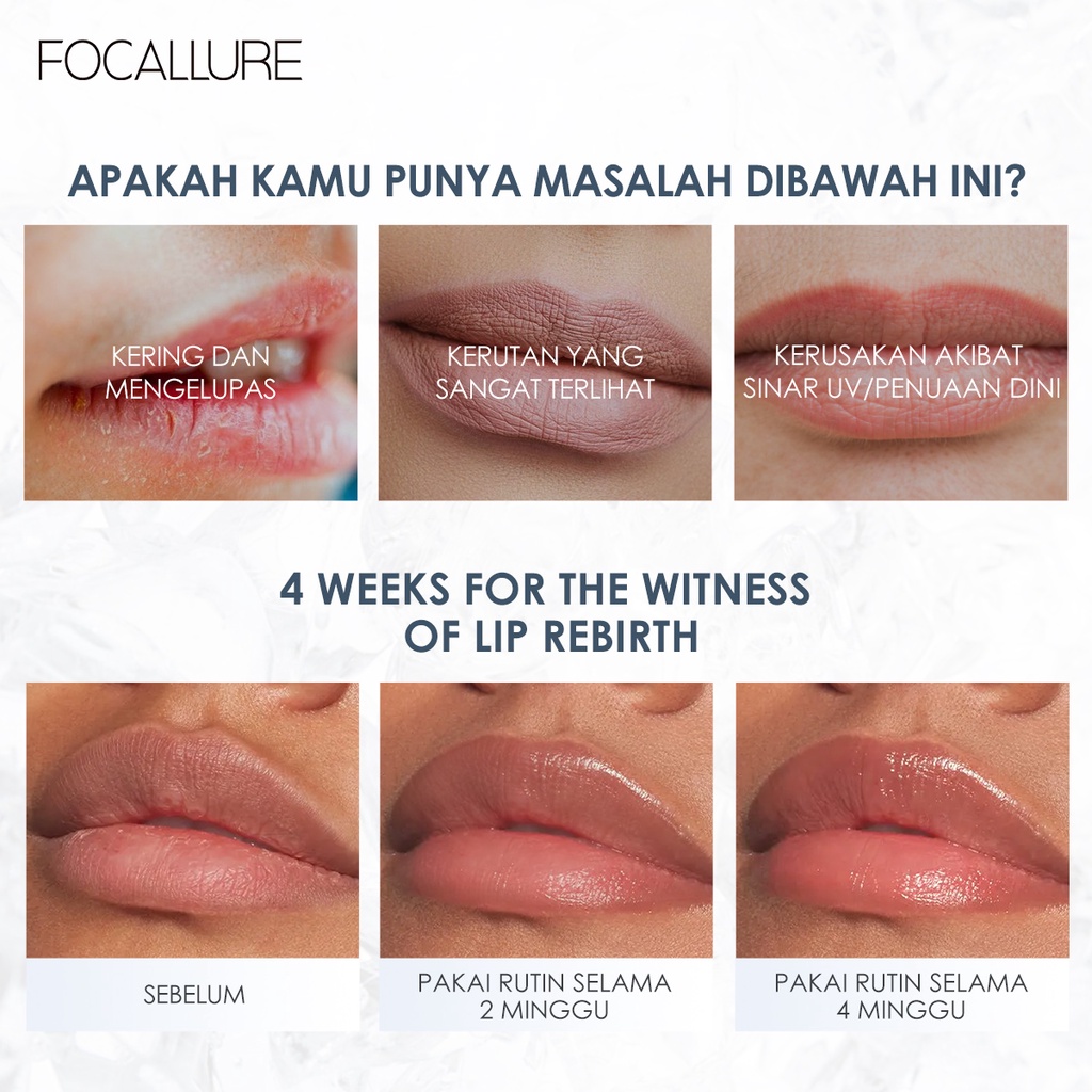 FOCALLURE Plumpmax Lip Gloss Shimmer Glossy Makeup Berkilau Dengan Ekstrak Mint /Melembabkan