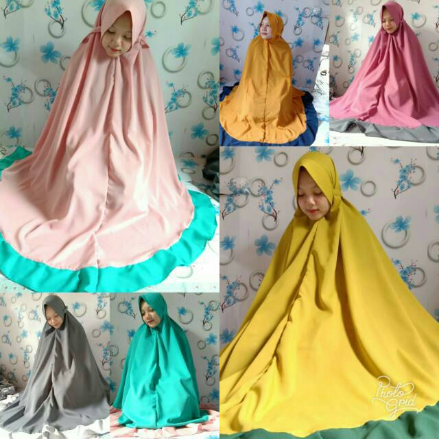 Mukena Hijab Samha By samha Hijrah/mukena hijab/ mukena /mukena diamond /mukena JUMBO /mukena polos