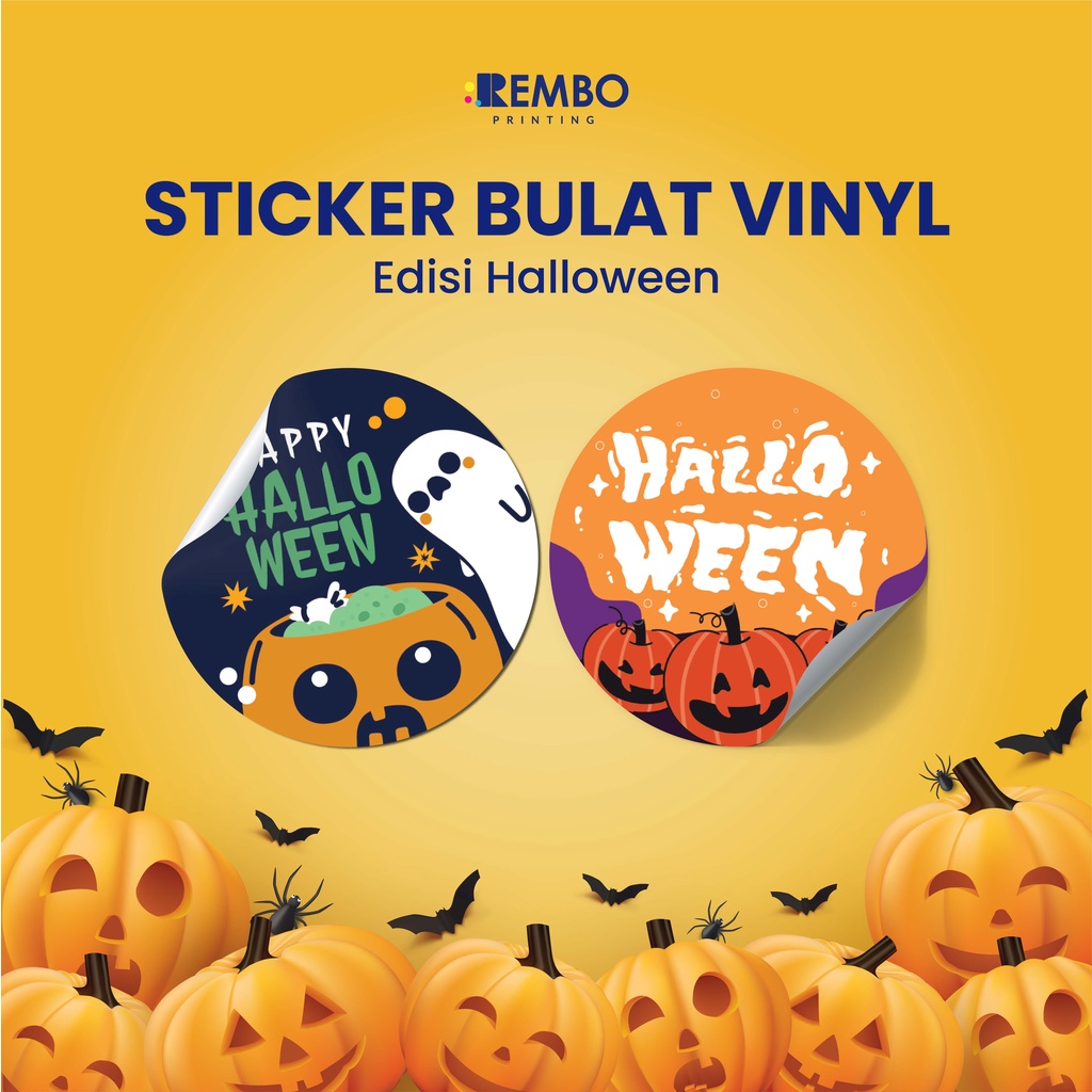 

Sticker Bulat Vinyl Edisi Halloween Hampers / Stiker Segel Box / Packaging / Toples Makanan /Label Pengiriman / Dus / Kemasan Halloween / Halloween / Trick or Treat / Vinyl Chromo Custom Print Cetak Murah