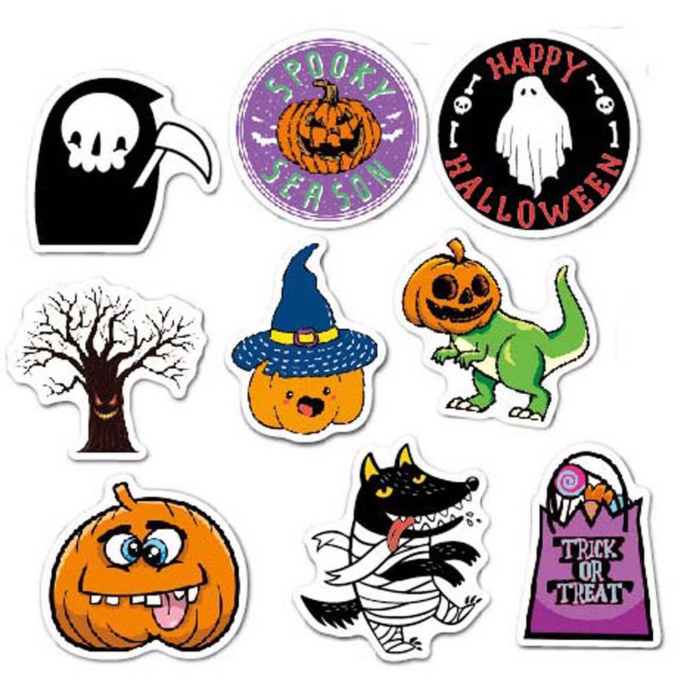 Lanfy Halloween Stiker Jurnal Notebook Hallowmas Labu Scrapbooking Akun Tangan Graffiti Stiker Dekoratif