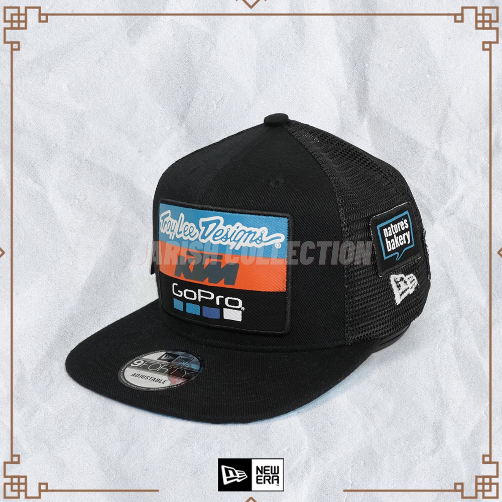 Topi Snapback Trucker KTM Motocross Grade ORIGINAL, Topi Hip Hop Rapper Podium Jaring Trail Racing Motor Cross Cap GoPro Troy Lee Designs Abu Hitam,  Pria Dewasa Ori Distro Murah Premium Import 100% Anak Laki Laki Wanita Unisex Bordir Polos