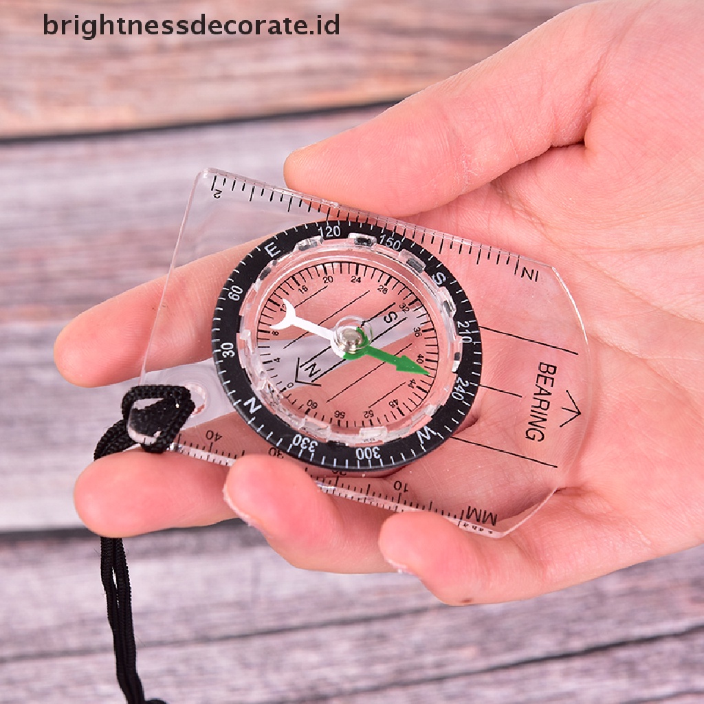 [birth] 1pc Outdoor Hiking Camping Compass Map Scale Ruler Multifunctional Equipment [ID]