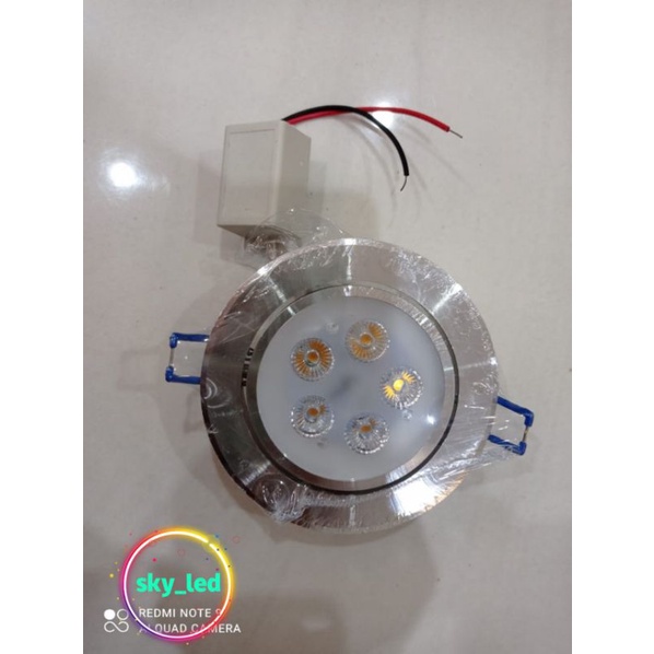 Lampu Downlight LED 5W Sorot Down Light White Putih Warm White 5Watt 5Watt 5Mata Plafon