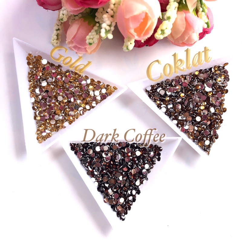 PACK BESAR RHINESTONE 3MM isi 10.000pcs Manik manik Bahan Craft Nailart Henna Swarovski bling bling