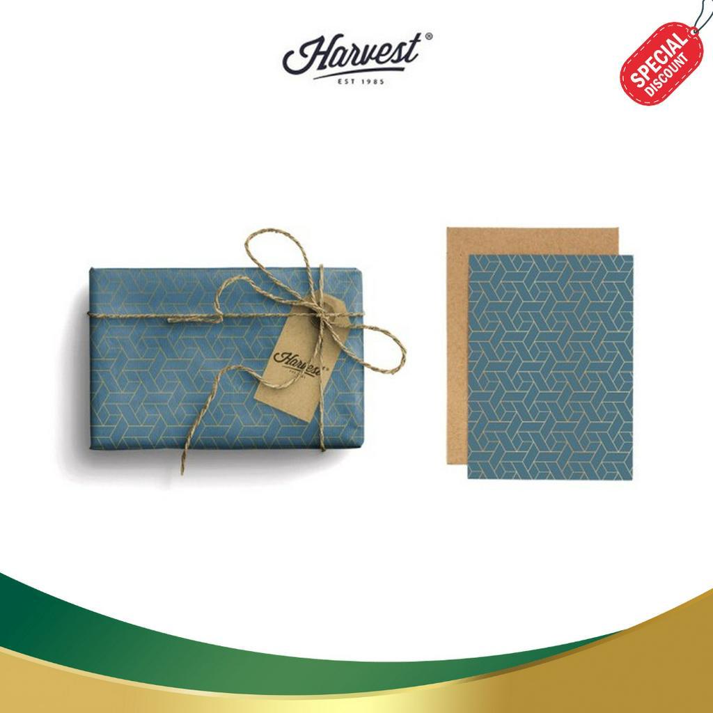 

BIG PROMO Paket Kertas Kado Kartu Ucapan Harvest Wrap Kit Dream Blue