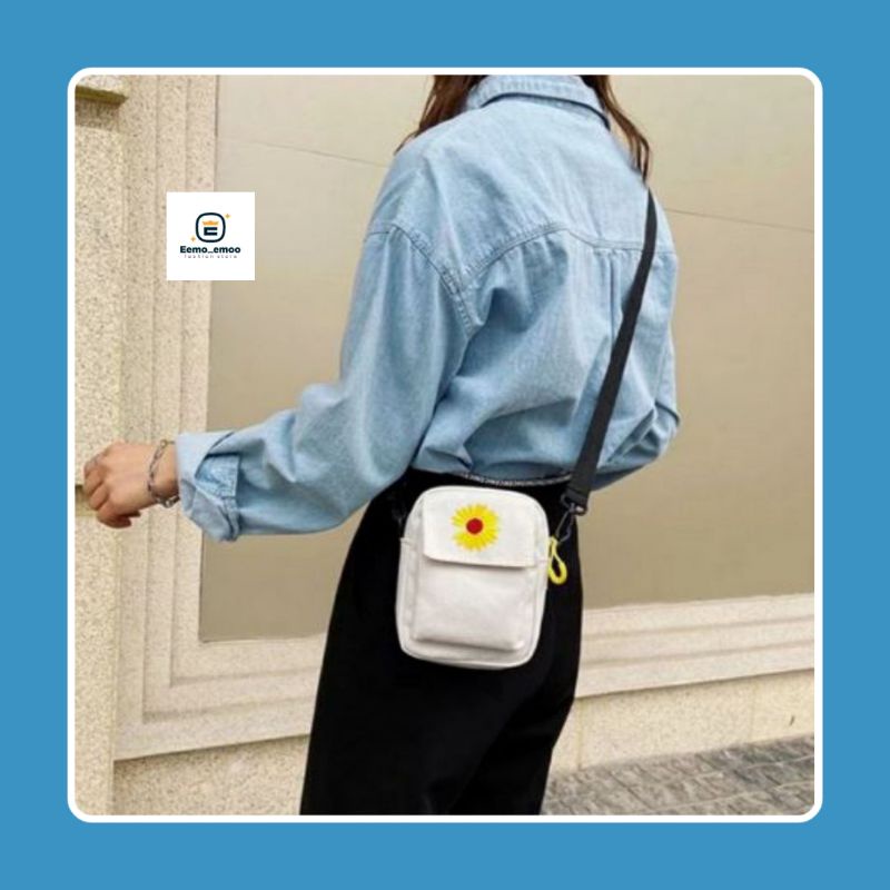 Slingbag LILY Tas Selempang Wanita motif bunga Matahari Tas Wanita EMOEMO ini