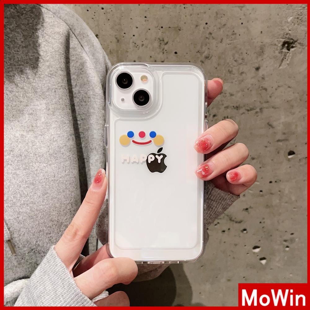 iPhone Case Clear Case Soft Thick TPU Shockproof Super Transparent Protection Camera Plating Button Cute Smiley Simple For iPhone 13 Pro Max iPhone 12 Pro Max iPhone 11 iPhone7Plus