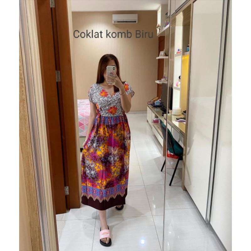 Daster Anggrek/Daster KIMONO/Daster BUSUI/DASTER BATIK/DRES BATIK/Baju SANTAI/Baju TIDUR WANITA