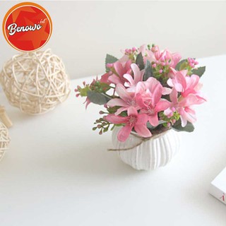 Bunga Bakung Plastik Unik Mini Artificial Vas Keramik Bunga Bakung Plastik Unik Mini Artificial Vas Keramik