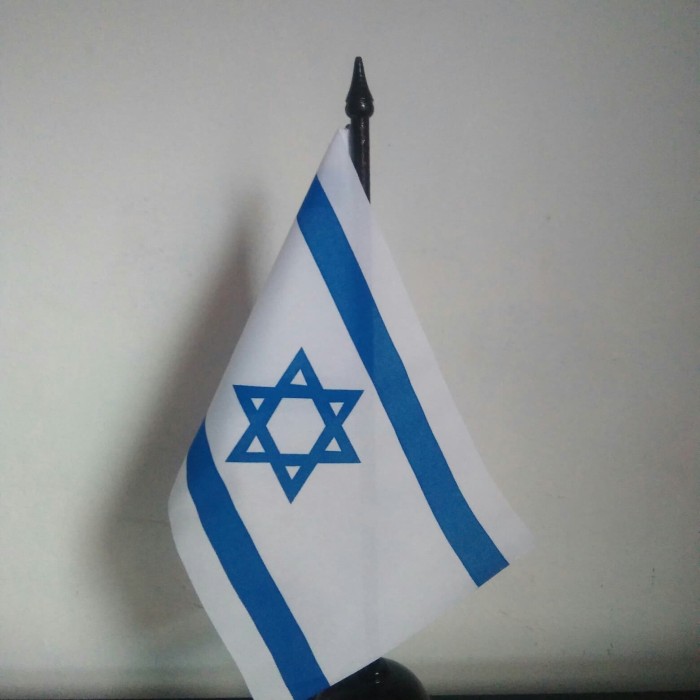 BENDERA MEJA NEGARA ISRAEL SOUVENIR DARI LUAR NEGERI