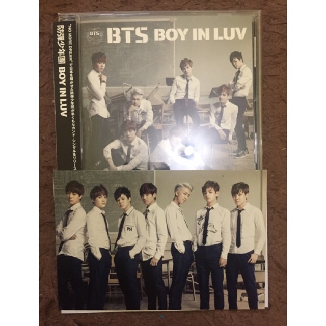 BTS BOY IN LUV JAPAN ALBUM + HMV POSTCARD