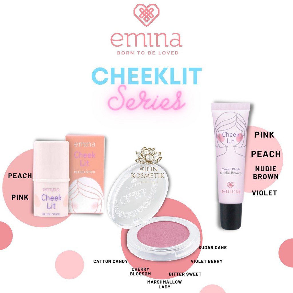 EMINA Cheek Lit Pressed Blush On / Cream / Blush Stick by AILIN