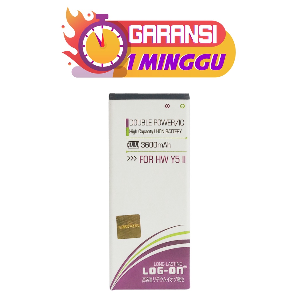 BATERAI LOGON HUAWEI Y5II / Y5 2016 DOUBLE POWER LOGON