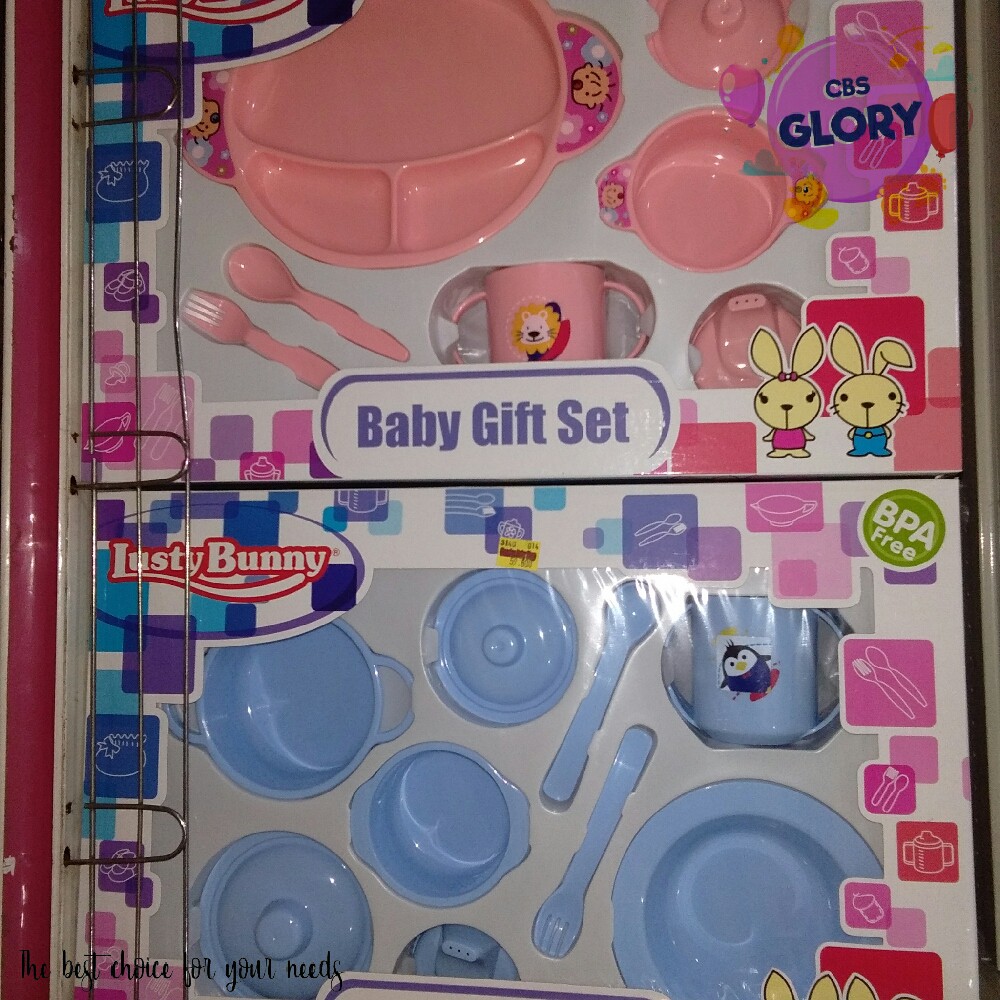 Gift Set Hadiah Bayi Kado Muyi Feeding Set Lusty Bunny Tempat Makan Mainan Set Kado Hampers Muyi