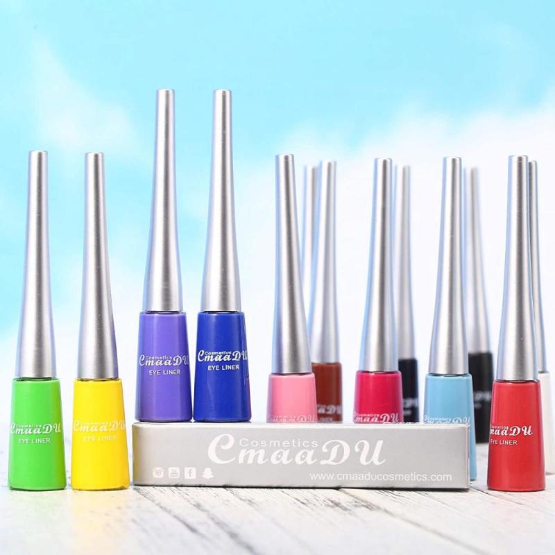 CMAADU Colorful Neon Liquid Matte Eyeliner Cair Warna Warni Waterproof Tahan Air