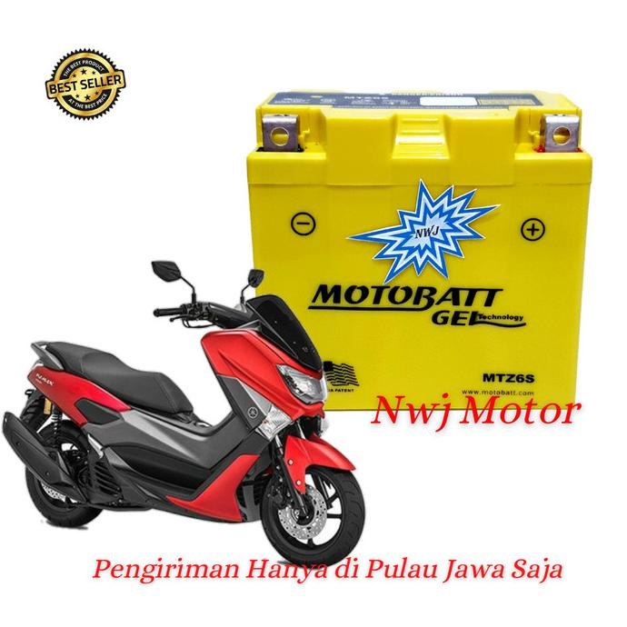 Aki Motor Yamaha NMax 150 Motobatt MTZ6S