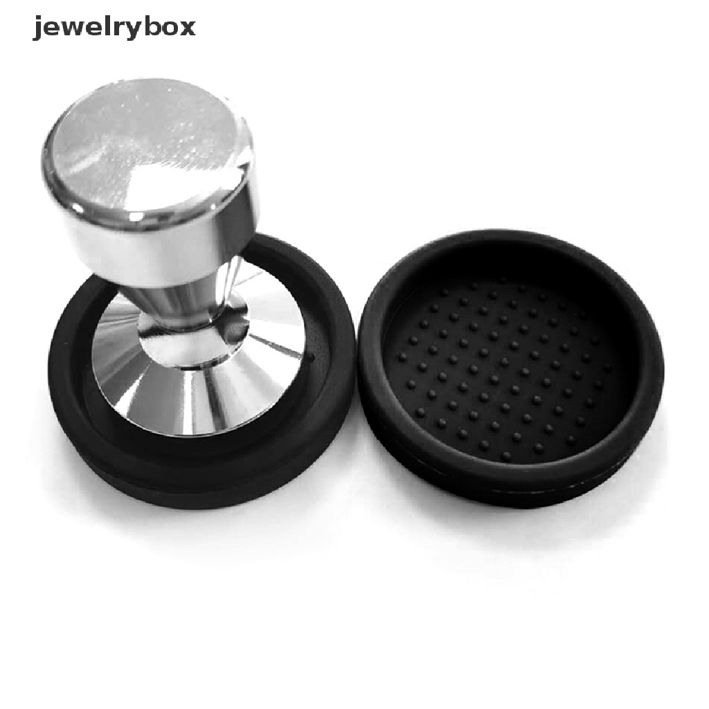 1 Pc Tamper Mat Kopi Espresso Bentuk Bulat Bahan Silikon Warna Hitam