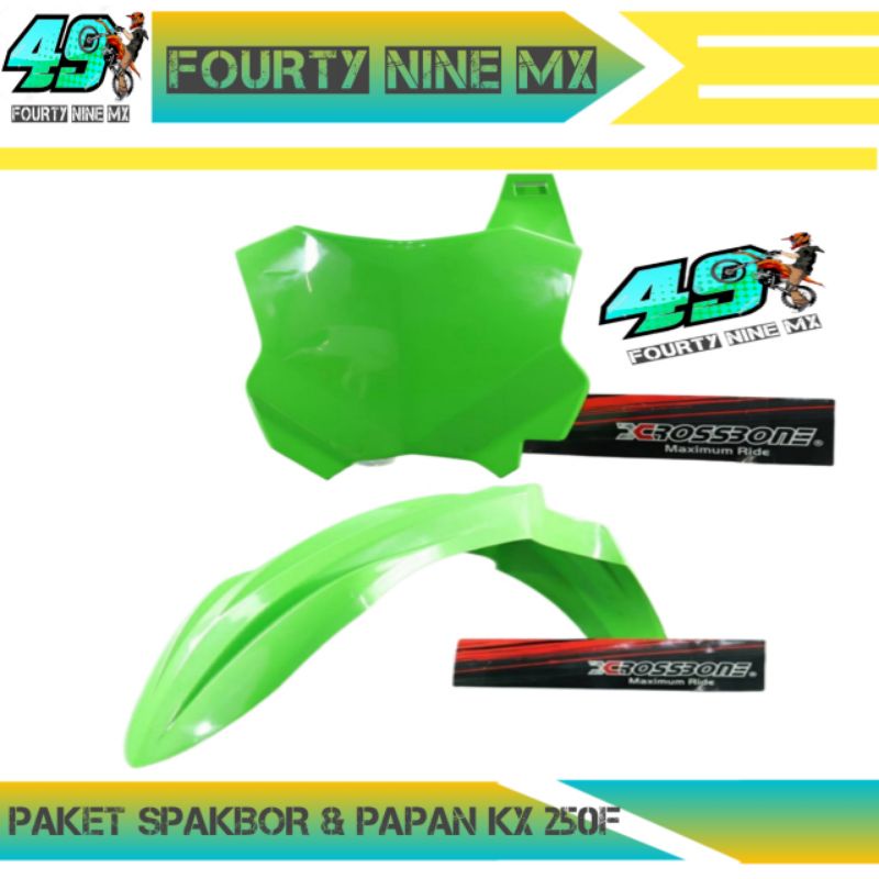 PAKET SPAKBOR DEPAN  & PAPAN NOMOR KX 250F