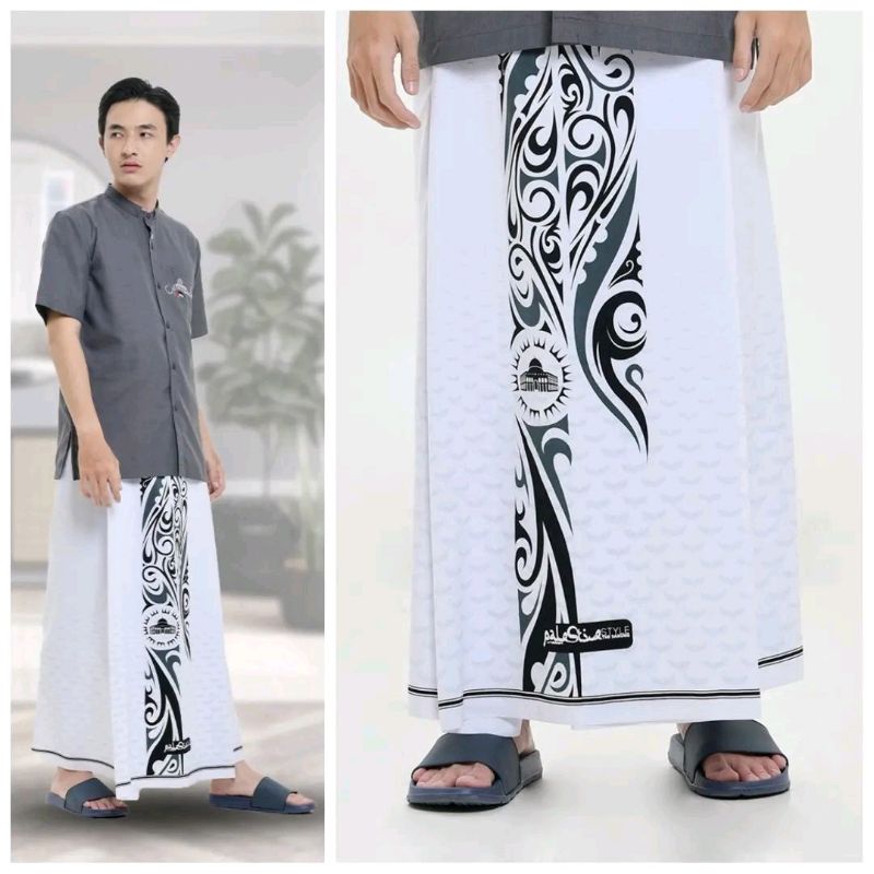 rabbani - sarung bakara putih - sarung palestine - sarung palestina rabbani - kain sarung dewasa rob