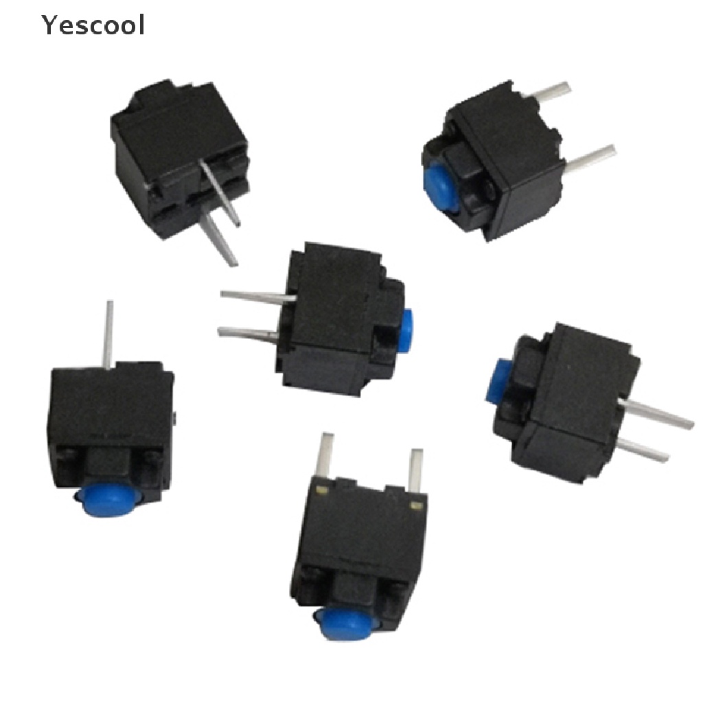 Yescool 10pcs Saklar Micro Switch Tekan Ukuran 6x6 X 7.3mm