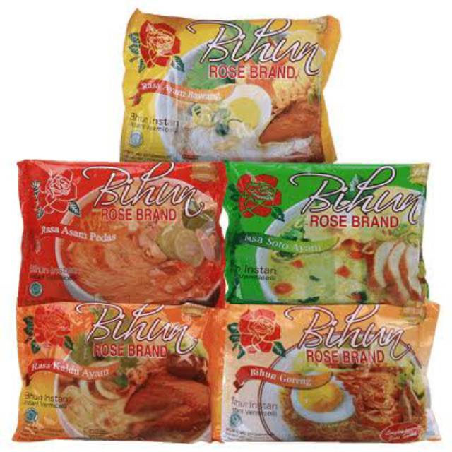 

Bihun Mie Rose Brand Instant 55G 1 Paket Isi 5 Bungkus Rasa Ayam Kaldu Goreng All Variant