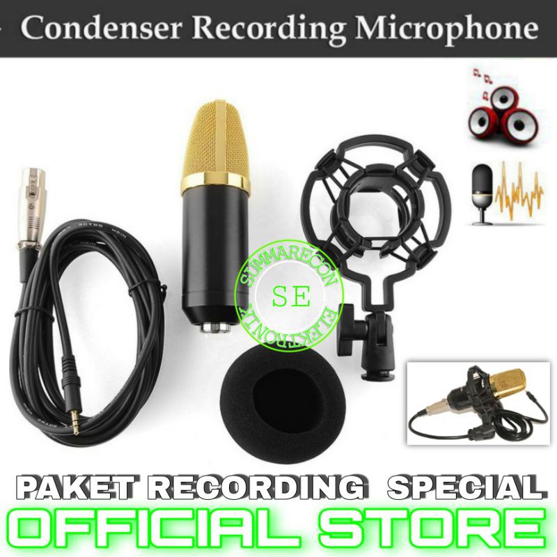 paket mic condenser bm 700 with soundcard youtuber bigo live recording