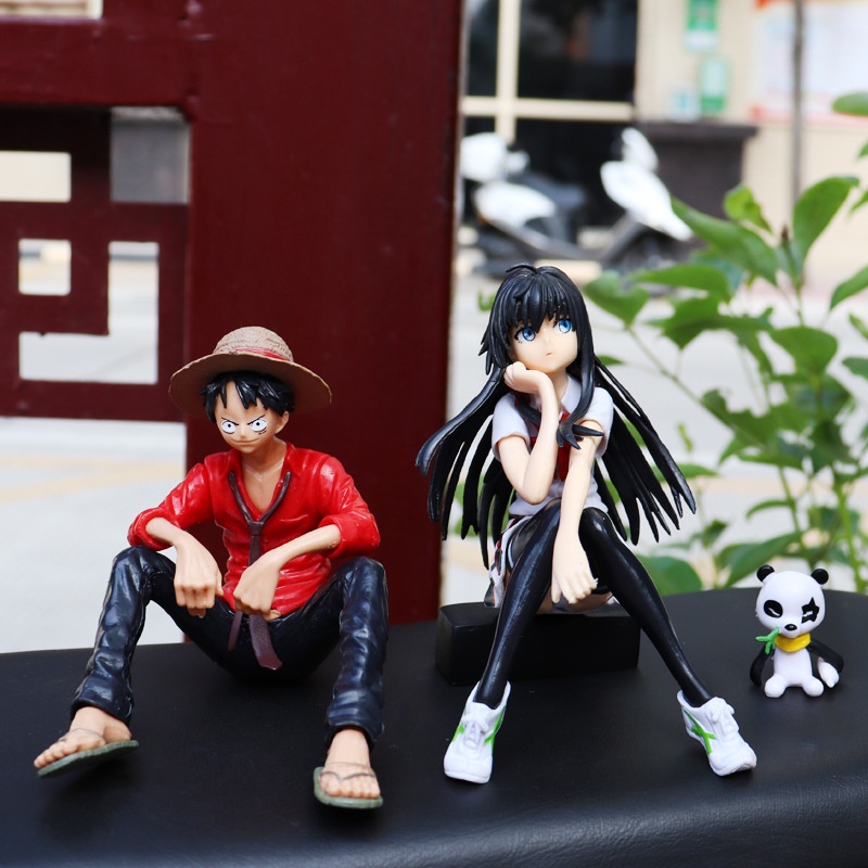 Set Mainan Action Figure Kartun Anime Luffy Yukino Untuk Dekorasi Interior Mobil