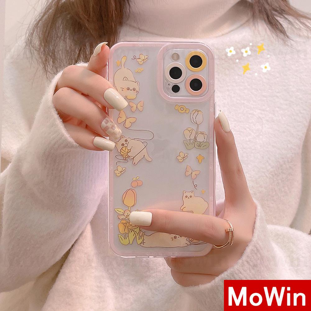 iPhone Case Silicone Soft Case Clear Case Square Edge Angel Eye Cat Eye Pupil Eye Full Cover Camera Protection Shockproof Case Pink Butterfly Cat Cute Style For iPhone 13 Pro Max iPhone 12 Pro Max iPhone 11 Pro Max iPhone 7 Plus iPhone XR XS MAX Pro Max