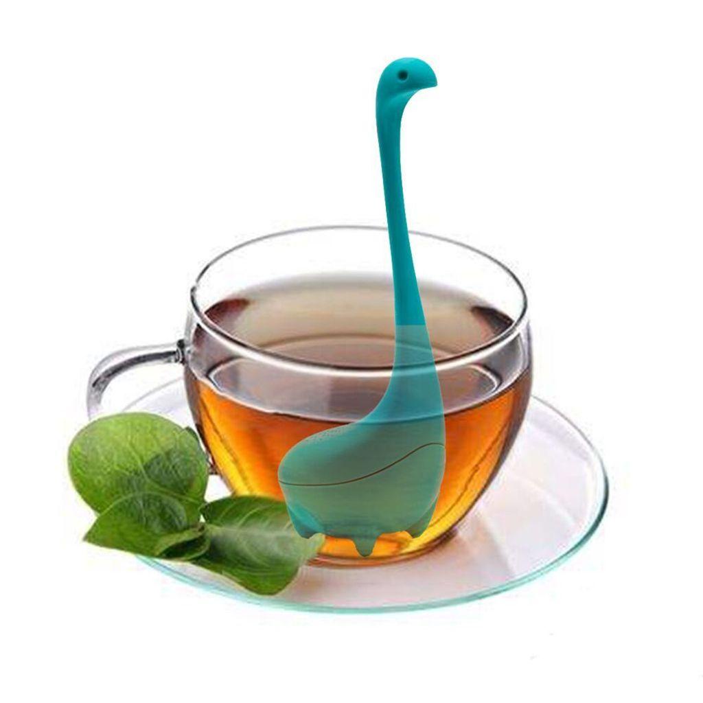 NICKOLAS1 Dinosaurus Tea Infuser Kreatif Besar Gagang Panjang Untuk Peralatan Minum Teh Longgar Brew Tea Tool Saringan Teh