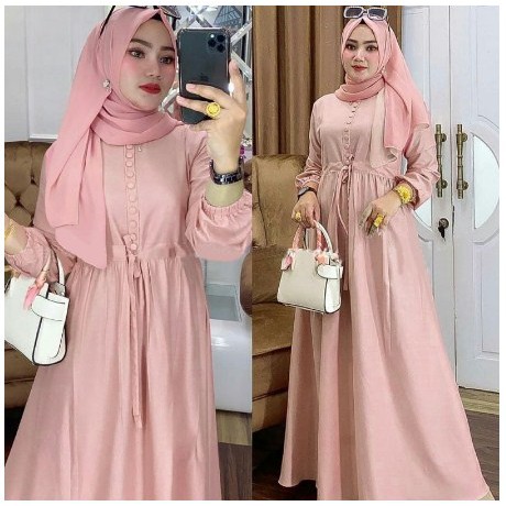 Gamis syari brokat renda gamis butiq mewah pesta premium terbaru baju lebaran 2021 promo murah