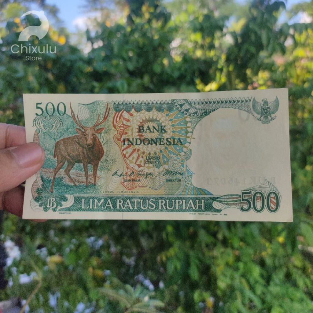 Uang Kertas Kuno Rp500 (500 Rupiah) Kijang Tahun 1988 | Uang Lama Indonesia