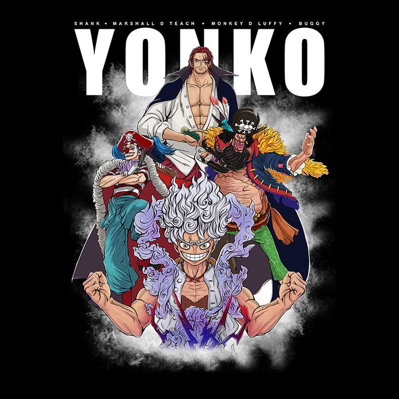 OVERLIMIT YONKO T-SHIRT | KAOS OVERSIZE | YONKO | SHANK | MARSHAL D TEACH | LUFFY | BUGGY | ONE PIECE