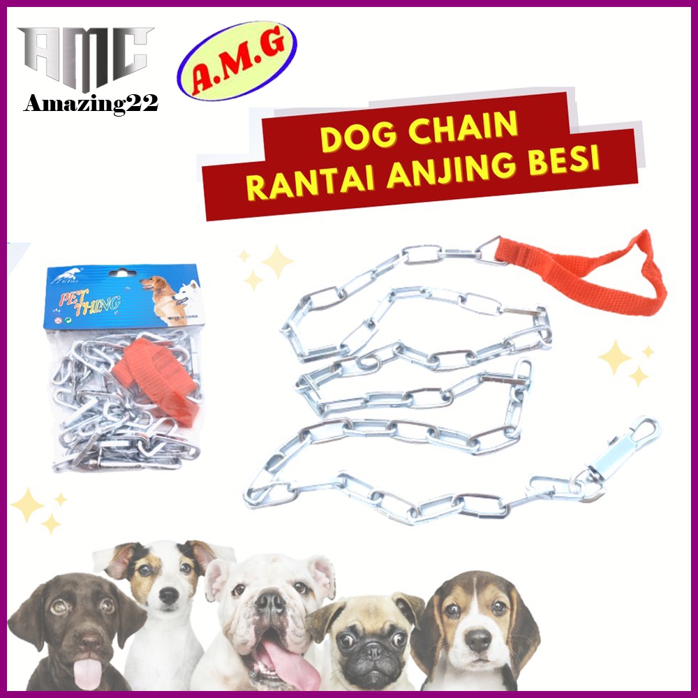 Rantai Rante Tali Kalung Tuntun Leash Harness Aksesoris Perlengkapan Hewan Anjing Kucing Besar Murah