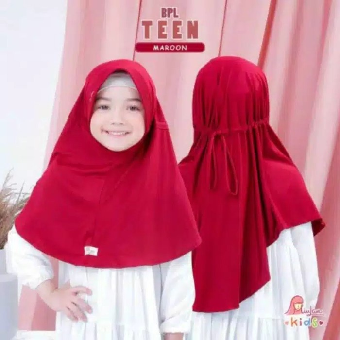 2A0Daflg Jilbab Anak Instan (7-10Th) | Kerudung Sekolah | Miulan Bpl Teen - Baby Grey Fsg0011H