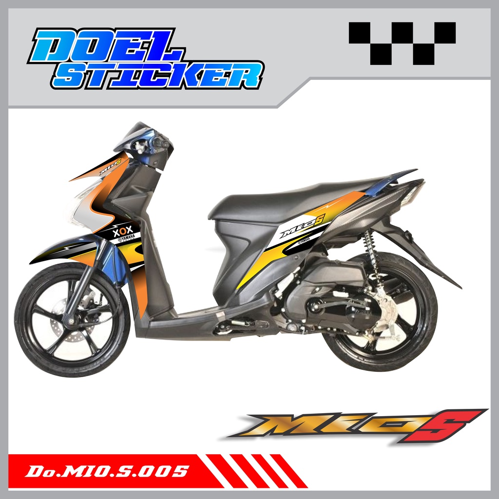 STICKER STRIPING YAMAHA MIO S - STICKER STRIPING LIST VARIASI HOLOGRAM , CROME YAMAHA MIO S DOEL 005