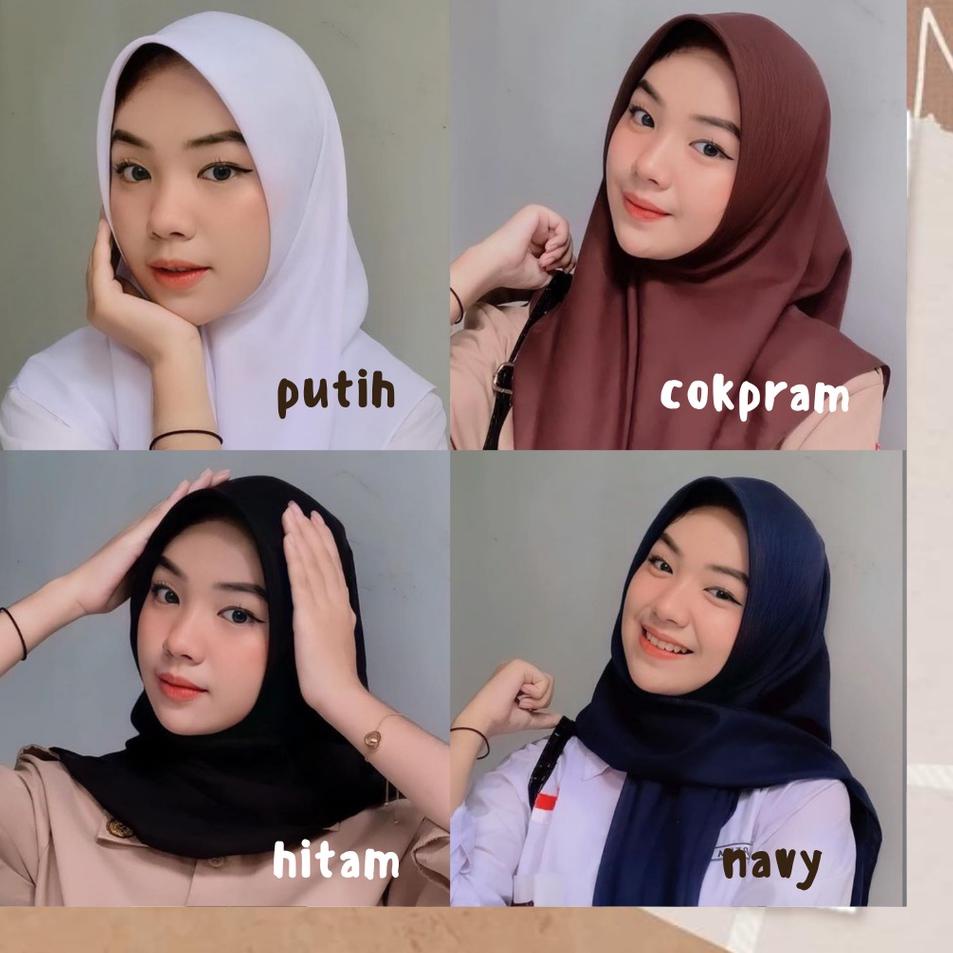 PARIS PREMIUM GRADE A || ANTI LETOY JAHIT TEPI 4 SISI Jilbab Paris Premium Sekolah ◦ SBR.25Au22ј