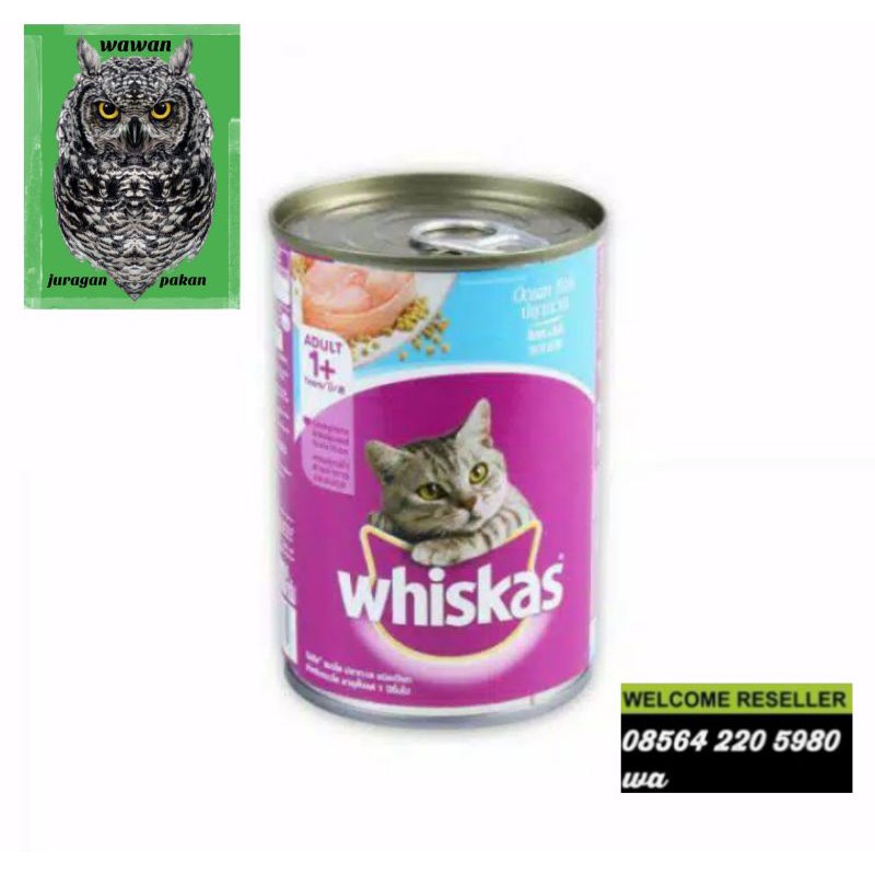 whiskas kaleng 400 gr, whiskas pakan kucing