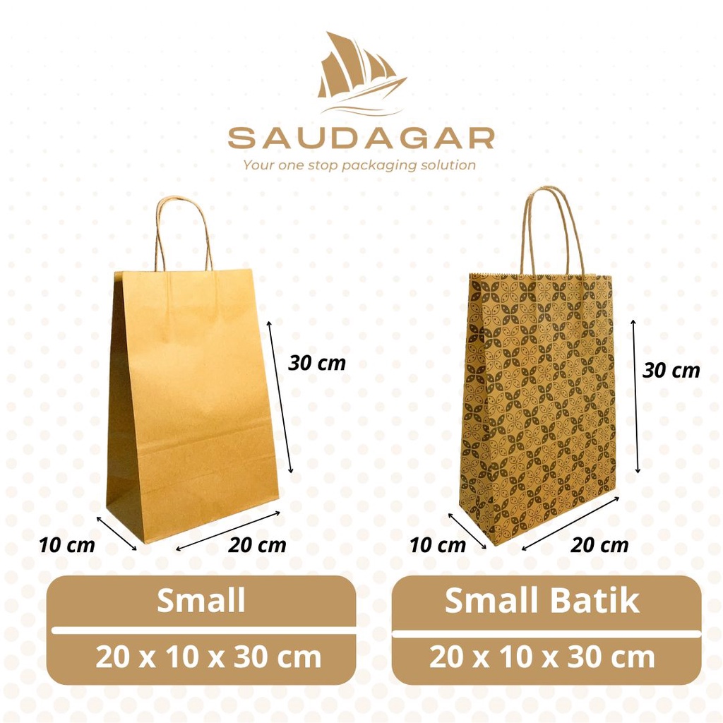 Paper bag coklat / tas kertas belanja / shoping bag SMALL