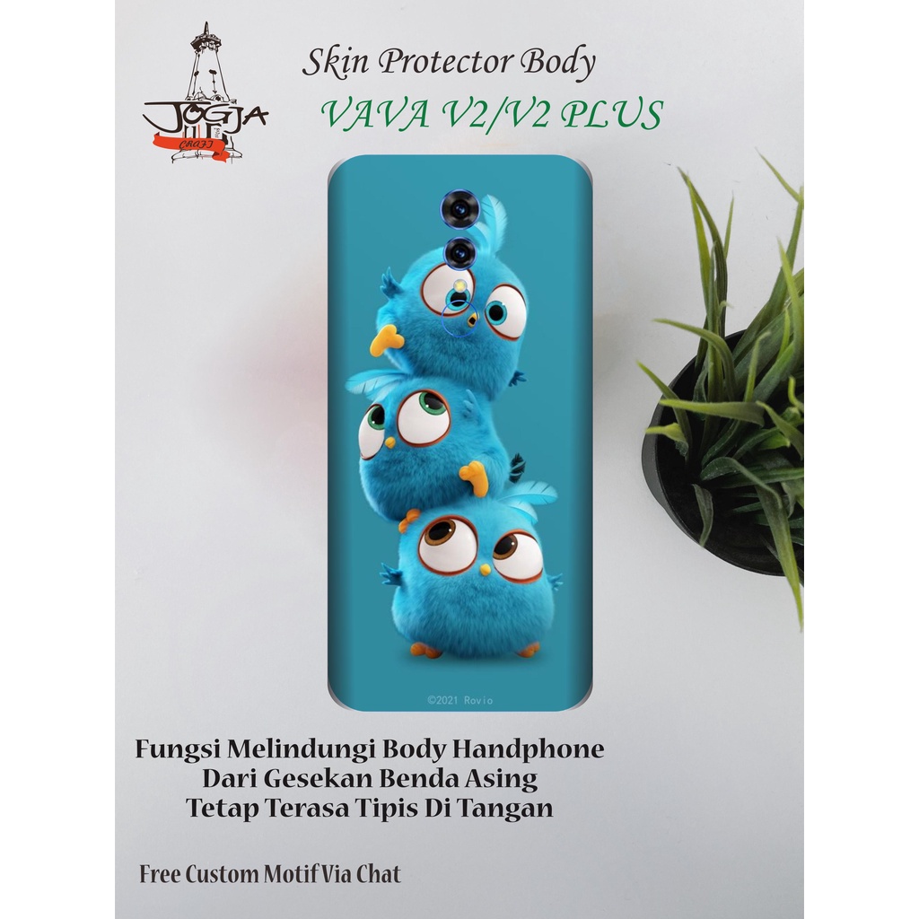 Dapat 2pcs Garskin Hp VAVA V2 atau V2 Plus Motif angry - Free Custom Via Chat