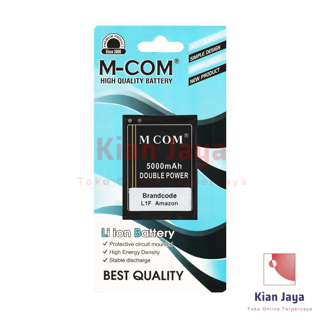 MCOM Baterai Hp Brandcode L1F Amazon Original Double Power Batre Batrai Battery Ori