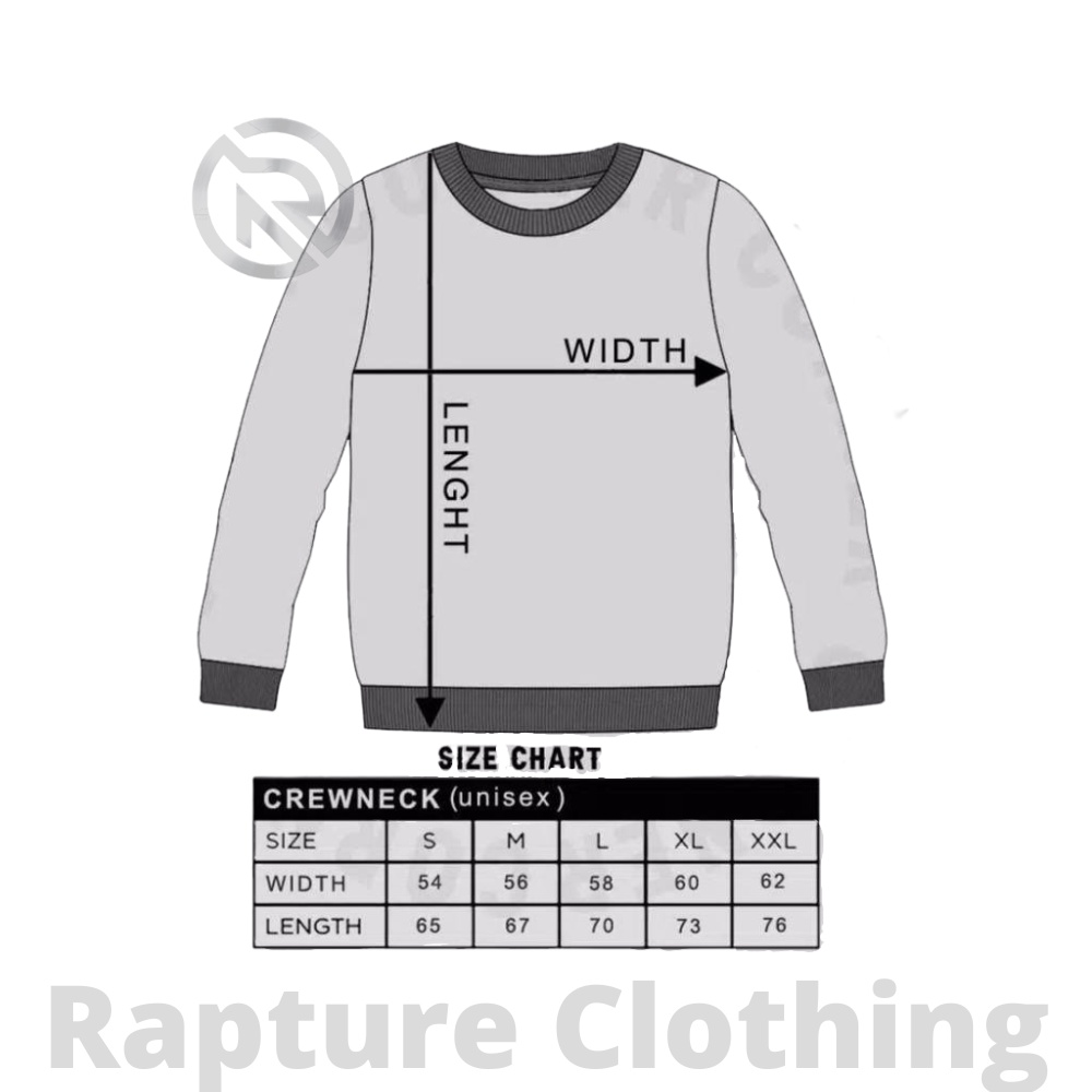 Sweater Pria Hitam GID [Glow In The Dark] Crewneck Pria Oversize Original Premium Rapture Clothing