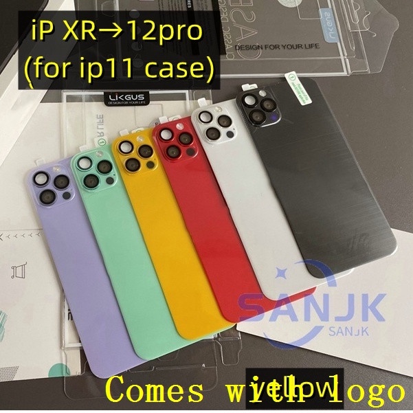 For iPhone XR changed to iPhone 12 Pro /iP 11 changed to iPhone 12 pro/iP 12 changed to iPhone 12pro /iP X/XS→11Pro camera fake back cover